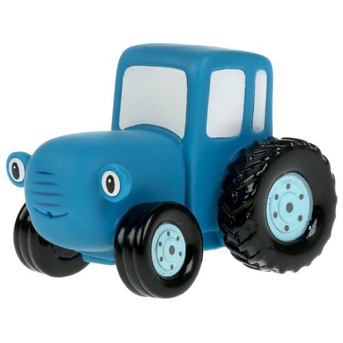 игрушка для ванны синий трактор 10см с улыбкой капитошка пвх в сетке Игрушка для ванны Капитошка Синий трактор