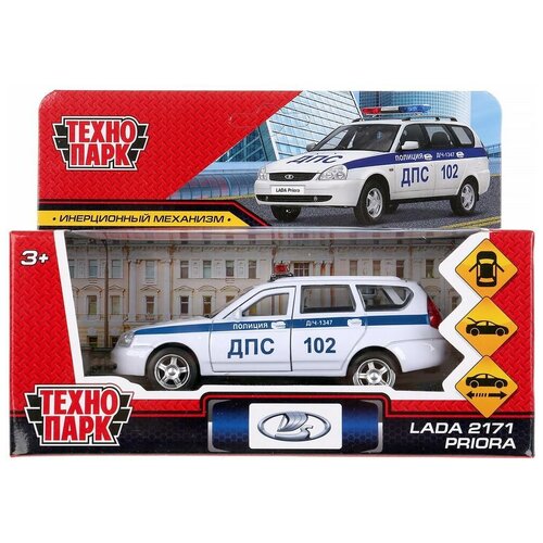 Машина Технопарк LADA PRIORA Полиция 12 см PRIORAWAG-12POL-WH машина металлическая lada priora priorawag
