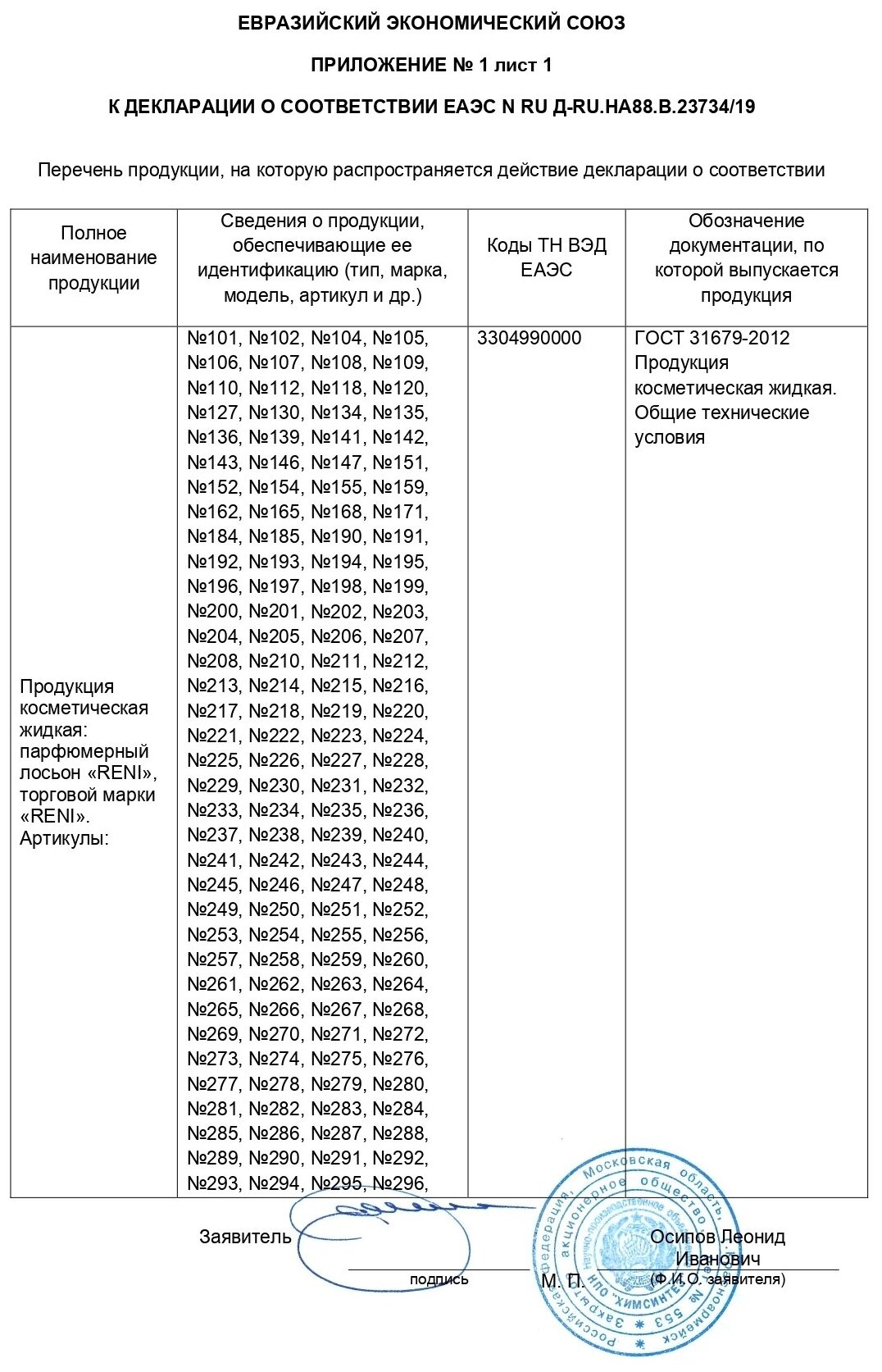 RENI parfume рени 469 наливная парфюмерия, 100 мл