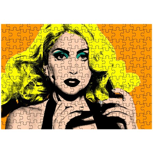 Пазл Картонный 38x26 см, размер А3, 300 деталей, модель Lady Gaga - 308 пазл картонный 39 5х28 см размер а3 200 деталей модель музыка lady gaga 8652 п