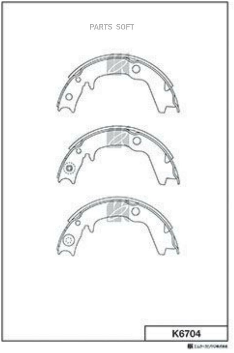 Колодки Тормозные Барабанные Kashiyama арт. K6704