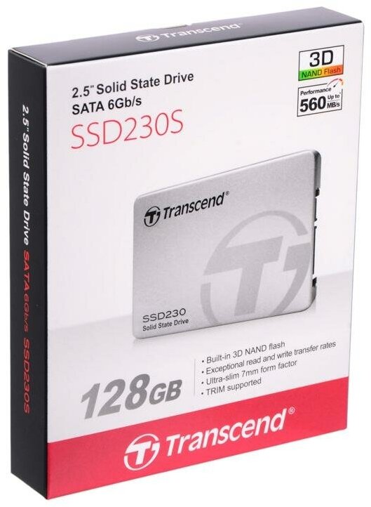 Накопитель SSD TRANSCEND 128Гб, 2.5", SATA III - фото №10