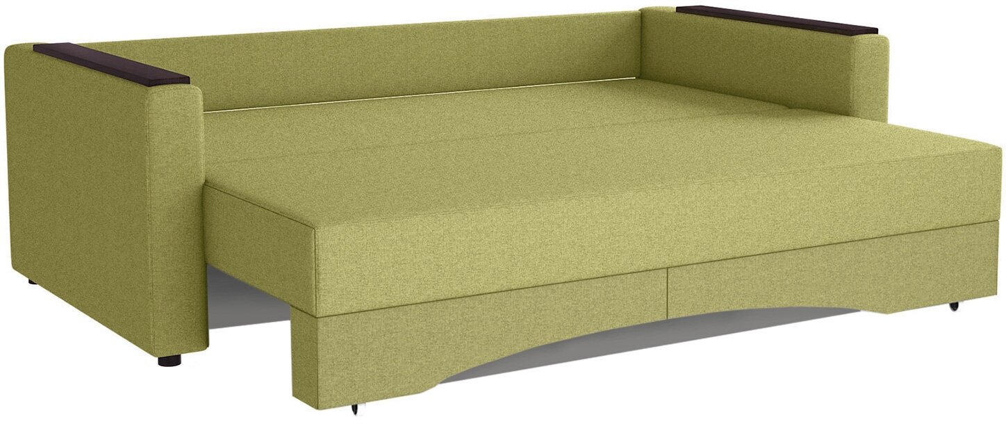 Прямой диван Первый Мебельный Челси с подлокотниками Салатовый, рогожка - фотография № 2