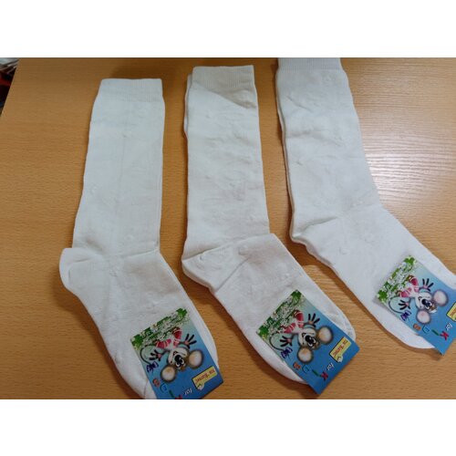 фото Гольфы детские, 3 пары, размер 21, белый виатекс