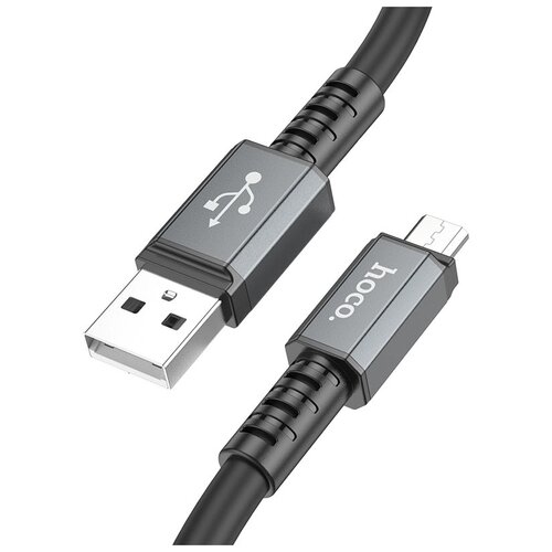 usb кабель hoco x40 noah microusb 2 4а 1м tpe черный Кабель Hoco X85 Strength USB - Micro-USB, 1 м, 1 шт., черный