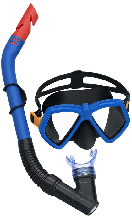 Набор для плавания Bestway 24070 Dominator Snorkel Mask, 7+ черный/синий