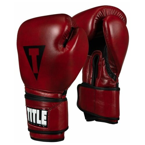 фото Перчатки боксерские title boxing blood red leather training gloves, 14 унций