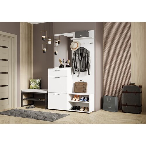 Прихожая МК Стиль Монтана белый 120х35х210 см 12790₽