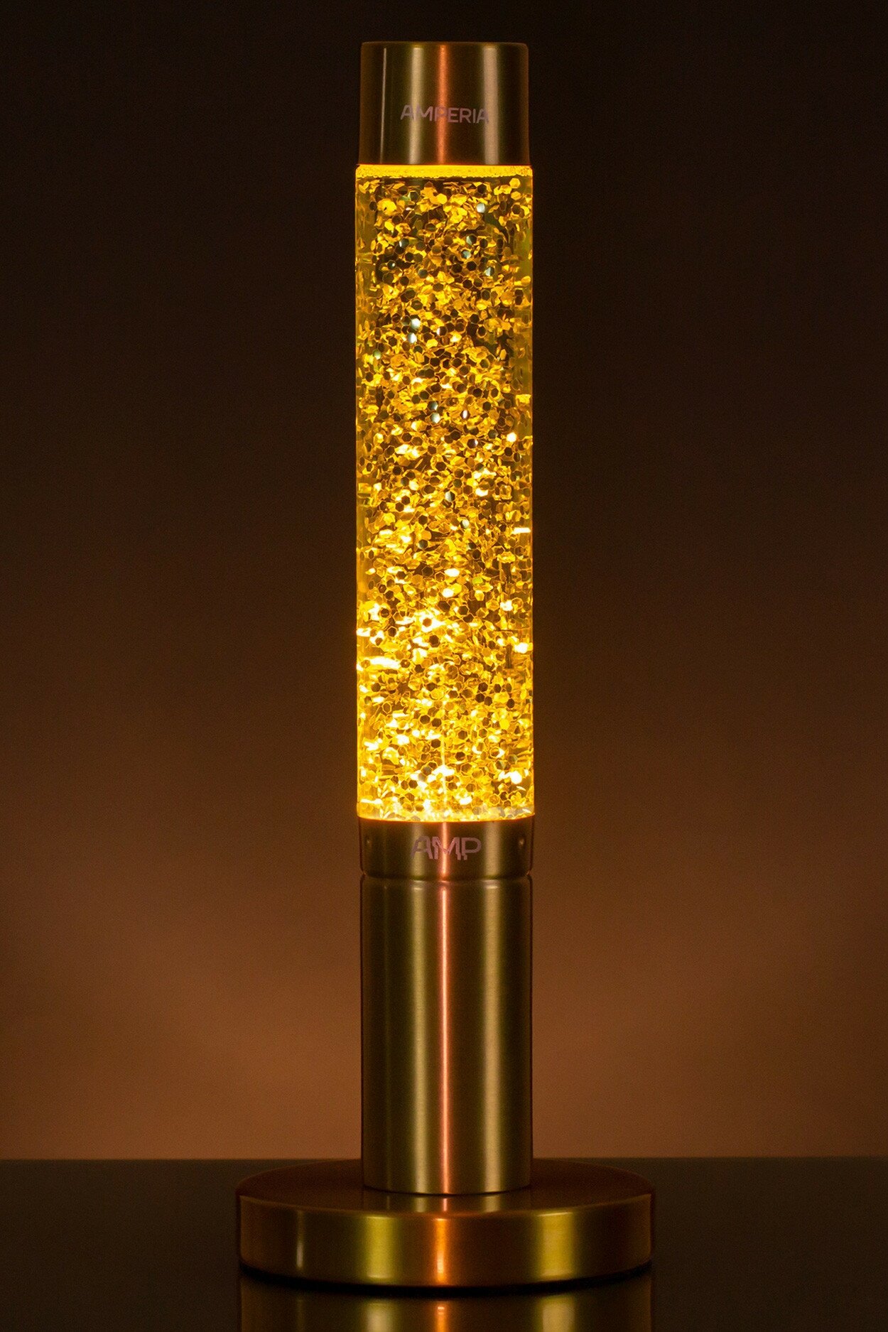 Лава лампа Amperia Slim Gold Сияние (глиттер) (39 см) - фотография № 7