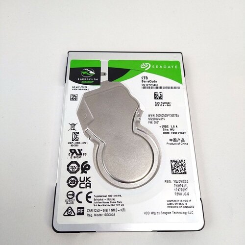 Жесткий диск Seagate 2.5 2TB Seagate BarraCuda