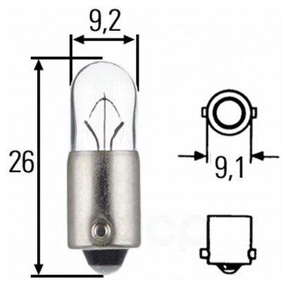 Лампа T4w 24v Ba9s 8gp002067-241 HELLA арт. 8GP002067-241