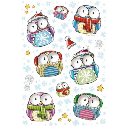 Herma Наклейки Magic Зимние совы с глазками