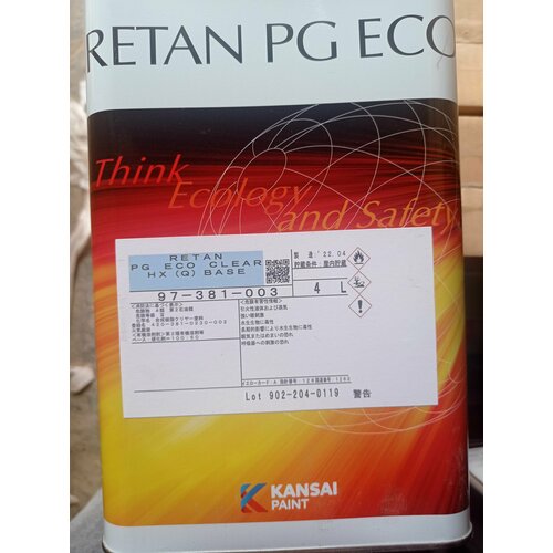 Лак глянцевый Kansai(кансай) RETAN PG ECO CLEAR HX Q 003 (4 л) комплект с отвердителем