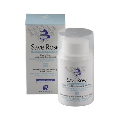 Histomer Biogena Save Rose Facial Cream Дневной крем против купероза с маслом ши, 50 мл.