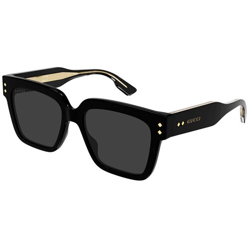 Солнцезащитные очки GUCCI, прямоугольные, оправа: пластик, для женщин, черный