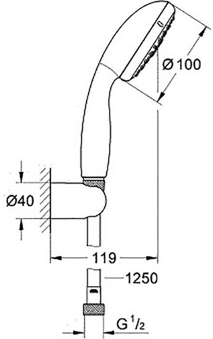 Душевая система скрытого монтажа Grohe Tempesta хром/белая (127257) - фотография № 4