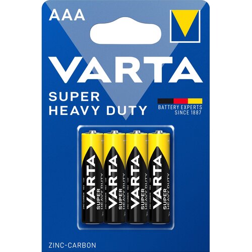 Varta SUPERLIFE R03 AAA (02003101414) Батарейка Varta SUPERLIFE R03 AAA BL4 Heavy Duty 1.5V (2003) (4/48/240) (4 шт.) 02003101414