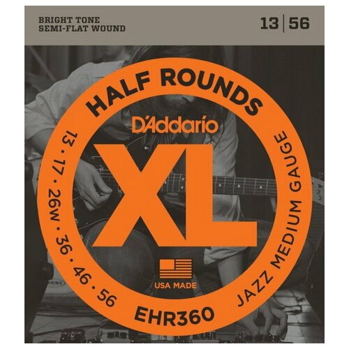 фото Струны для электрогитары d'addario ehr360 jazz medium 13-56