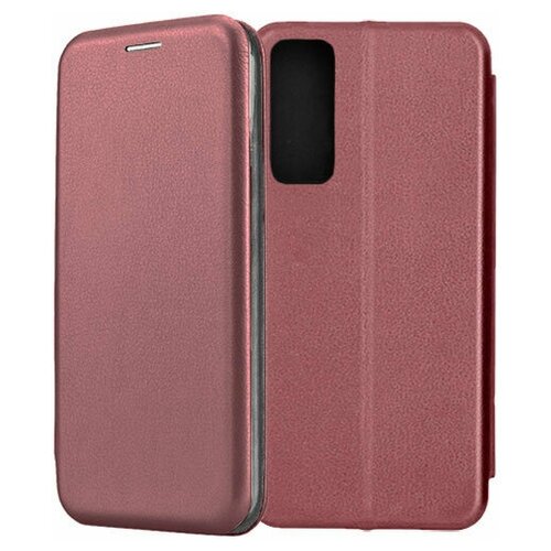 Чехол-книжка Fashion Case для Huawei P Smart (2021) темно-красный чехол книжка для huawei p smart 2021 черного цвета с окошком магнитной защелкой и подставкой