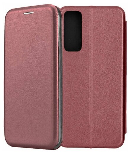 Чехол-книжка Fashion Case для Huawei P Smart (2021) темно-красный