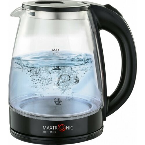 Чайник MAXTRONIC MAX-205 1,8л, 1800Вт, стеклянный корпус, диск
