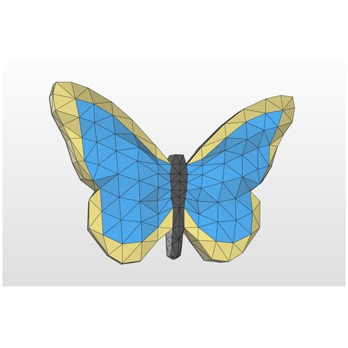 фото 3d конструктор оригами набор для сборки полигональной фигуры "бабочка" бумажная логика