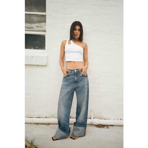 фото Топ zara, хлопок, размер m, белый