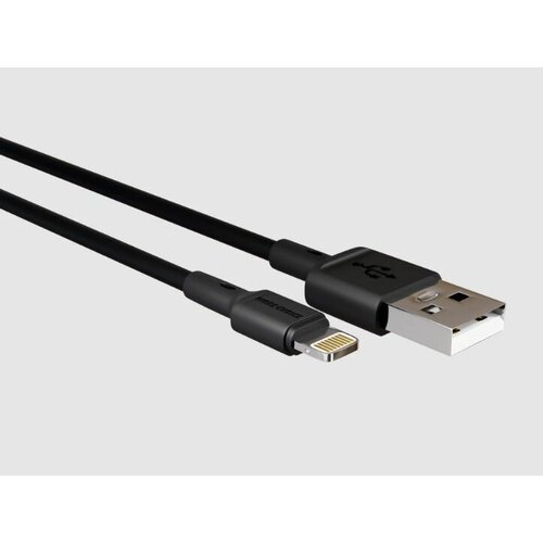 Кабель MORE CHOICE K14i USB - Lightning 8-pin, 0,25 м, черный кабель more choice k14i usb lightning 8 pin 2 м белый