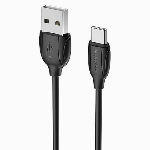 Кабель USB - Type-C, Borofone BX19 Benefit, черный, 1 шт. кабель usb borofone bx19 для micro usb 2 4a длина 1м черный