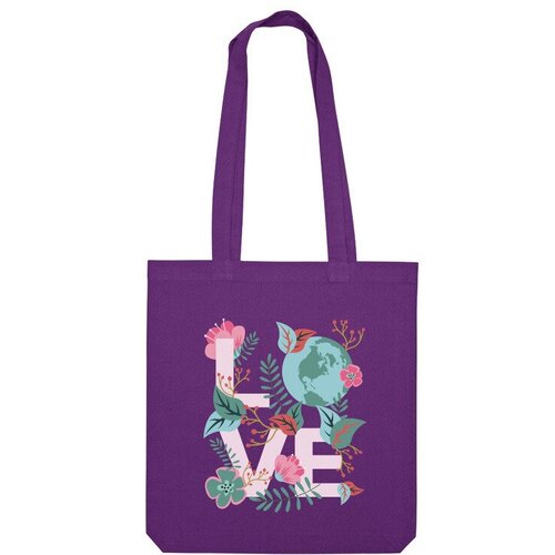 фото Сумка шоппер us basic, фиолетовый