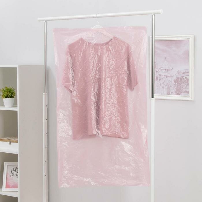 Набор чехлов для одежды ароматизированный «Лаванда», 65×110 см, 2 шт, цвет розовый - фотография № 1