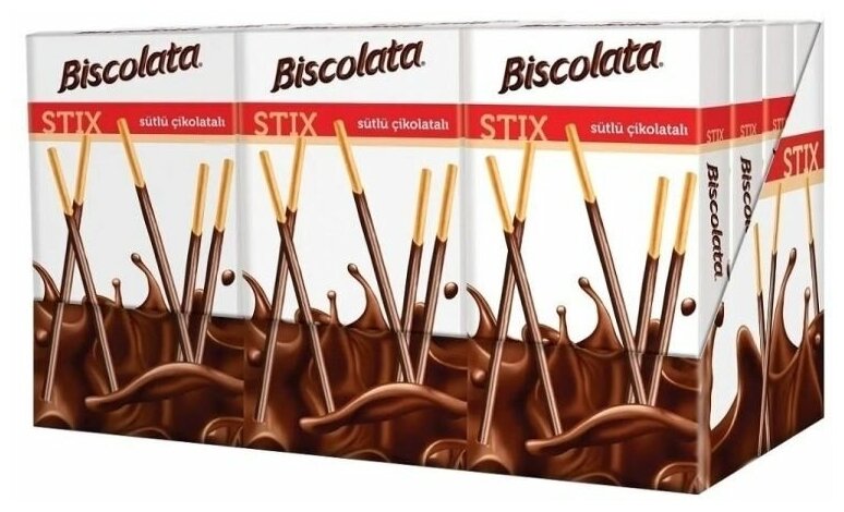 Палочки бисквитные "Biscolata"в молочном шоколаде 40 гр. 12 шт. - фотография № 2