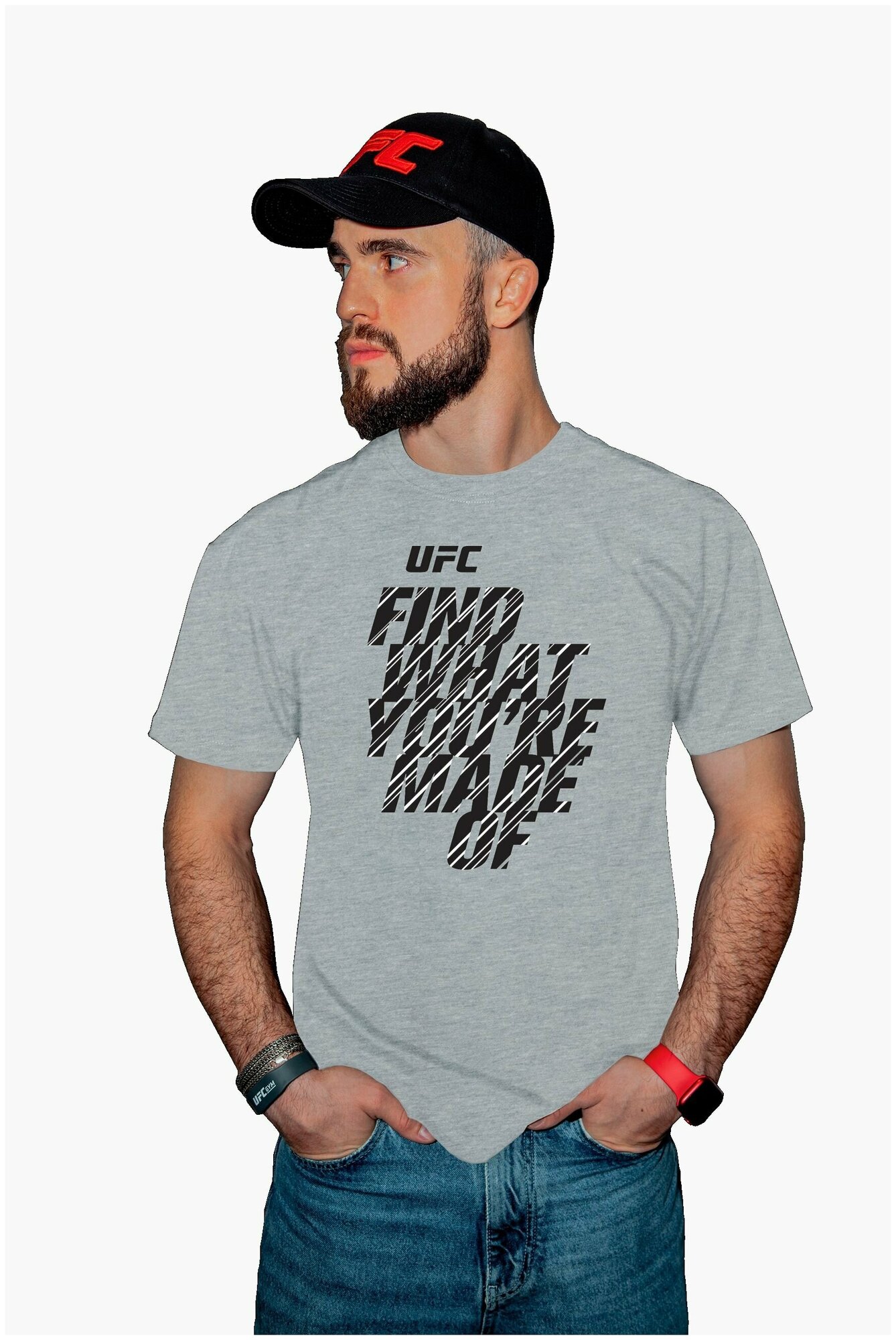 Футболка мужская UFC FINDE WHAT GREY T-SH