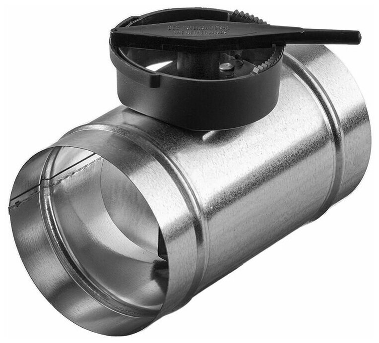 Дроссель-клапан для круглых воздуховодов d100 мм оцинкованный