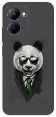 Силиконовый чехол на Realme C33 / Реалми С33 Деловая панда