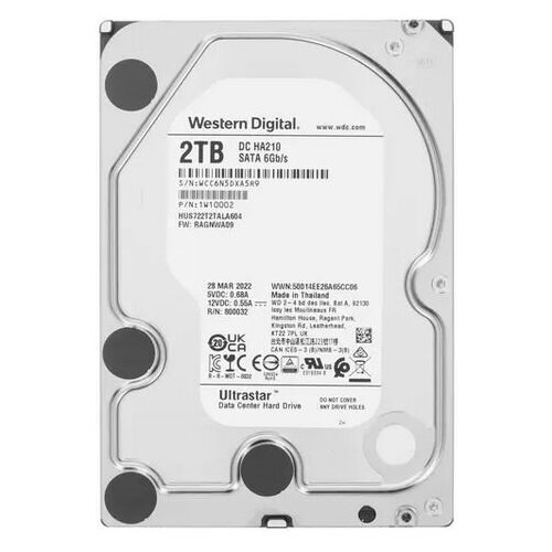 35 2 ТБ Жесткий диск WD Ultrastar DC HA210 1W10002 1293200₽