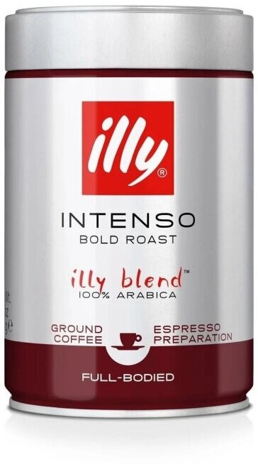 Кофе молотый ILLY intenso, арабика, темная обжарка, 250гр