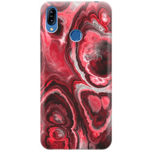 фото Ультратонкий силиконовый чехол-накладка для asus zenfone max (m2) zb633kl с принтом "гранатовые краски" gosso