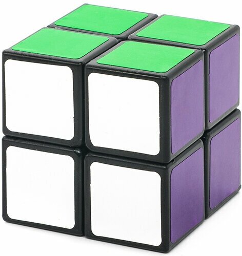 Скоростной Кубик Рубика 2x2 LanLan 2х2 / Головоломка для подарка / Черный пластик