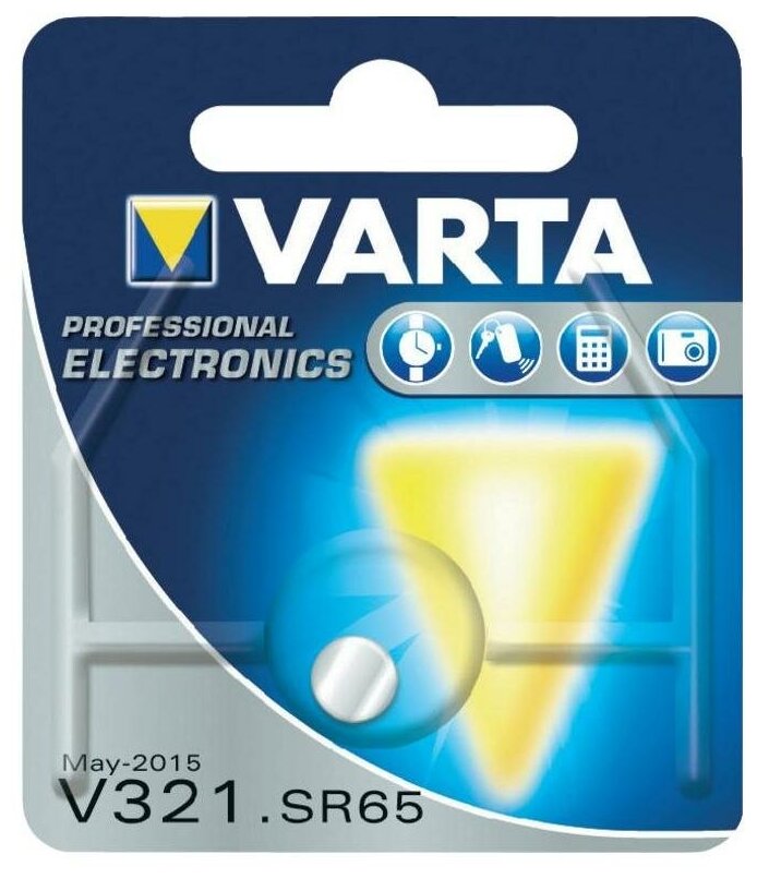 Батарейка для часов Varta V321 SR65 SR 616 SW 1.55V, в блистере 1шт.