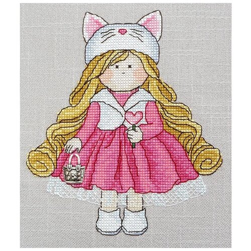 фото Набор для вышивания кошечка по рисунку т. савеловой 15 х 20 см марья искусница 07.007.12