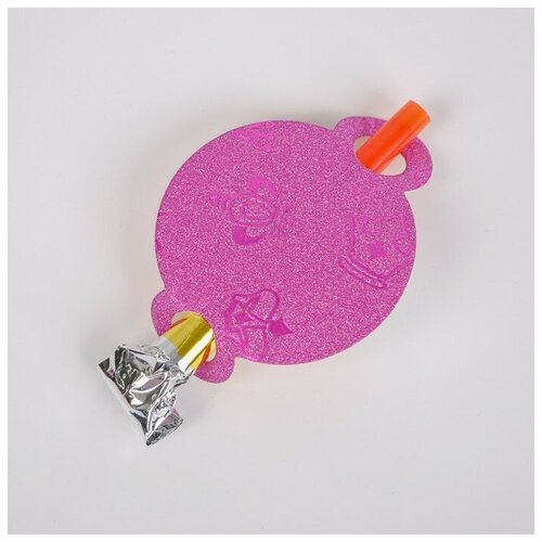 фото Карнавальный язычок «корона», набор 6 шт., цвет фуксии mikimarket