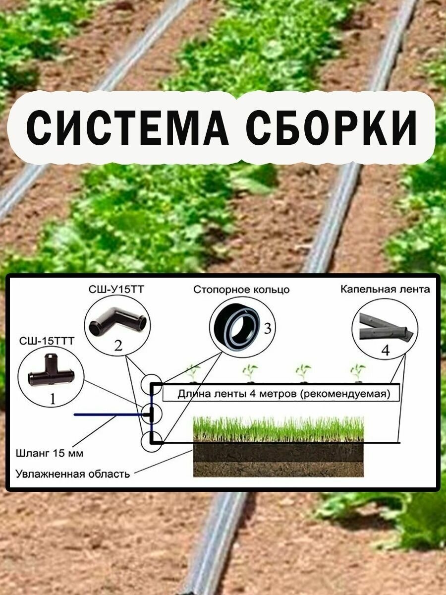 Комплект капельного полива КПК-4 для парника 4м. - фотография № 4