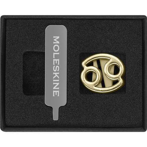 Шильдик-знак Зодиака РАК Moleskine CANCER на резинку для блокнотов матовое золото 800₽