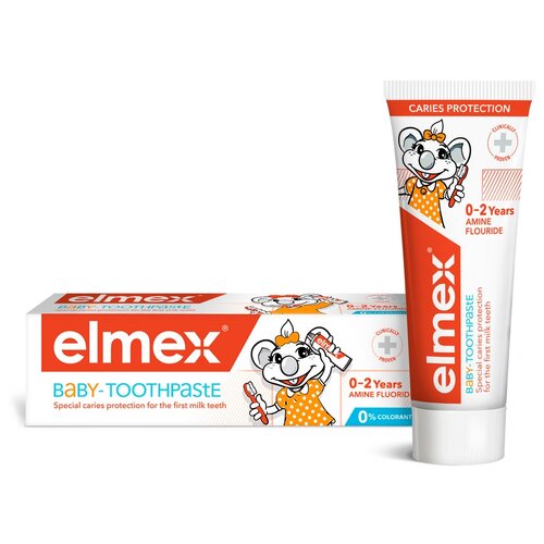 Купить Зубная паста детская Elmex Baby защита от кариеса, для детей от 0 до 2 лет, 50 мл