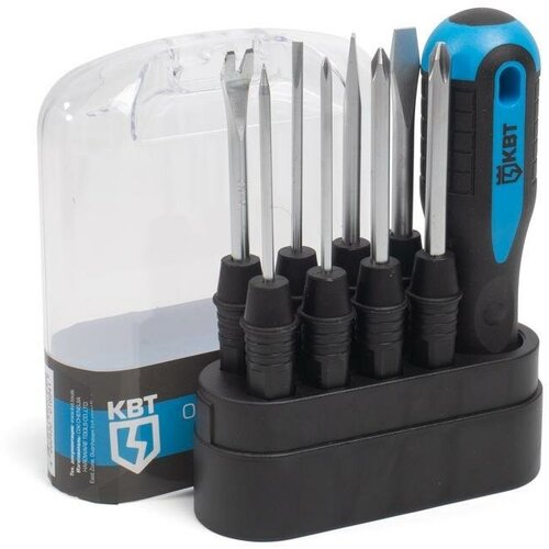 Отвертка со сменными стержнями 9 предметов КВТ НО-09 комплект 2шт 1541₽