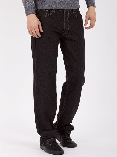Джинсы Pantamo Jeans, прямой силуэт, средняя посадка, размер 36/34, черный