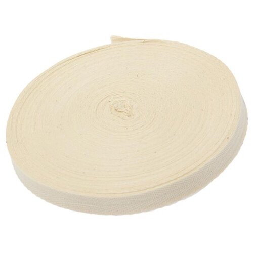 Лента киперная, d=15 мм, 50 м, цвет молочный./В упаковке шт: 1