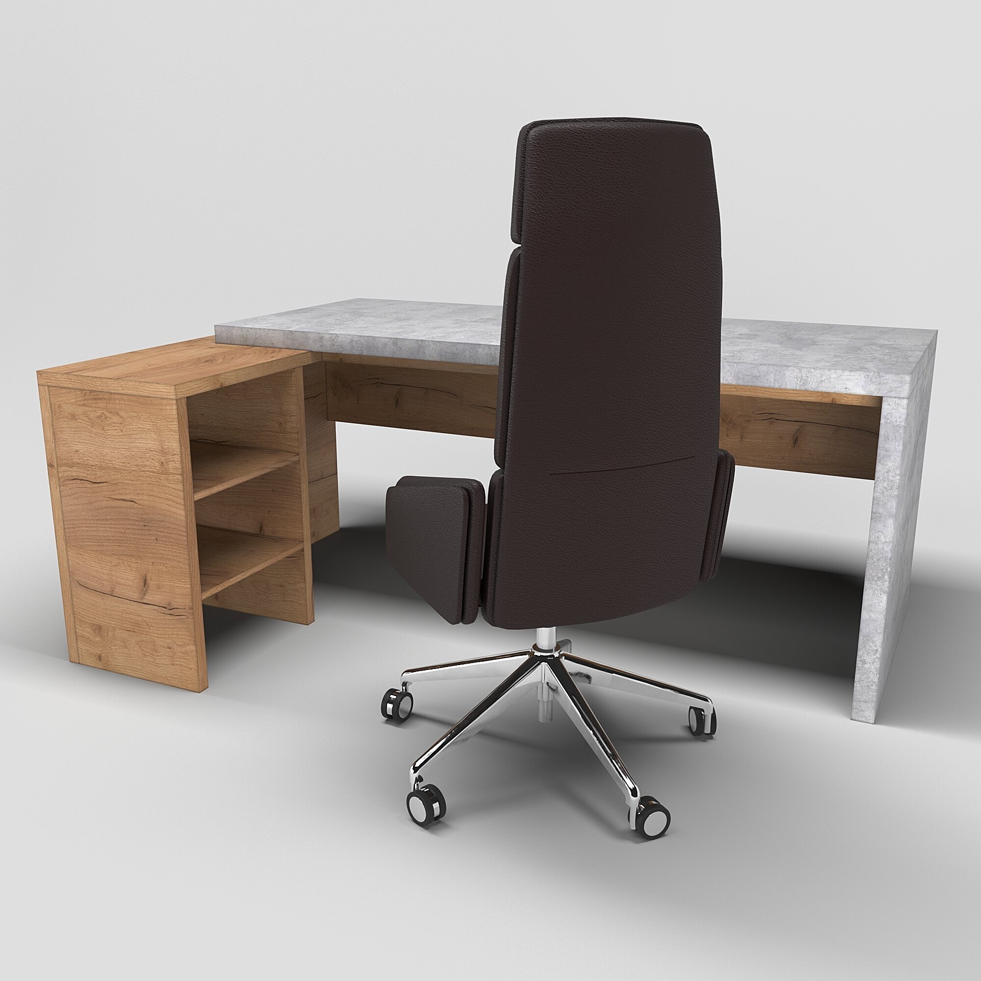 фото Стол руководителя/ Письменный стол "Лидер"