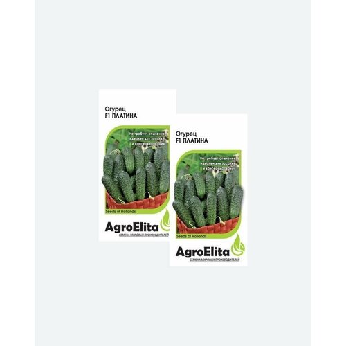 Семена Огурец Платина F1, 5шт, AgroElita, Nunhems(2 упаковки)